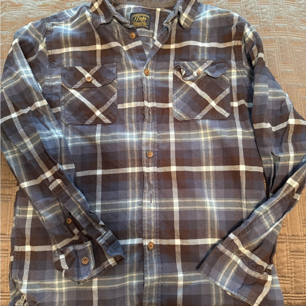 Jachs flannel Plaid Button-Up Shirt